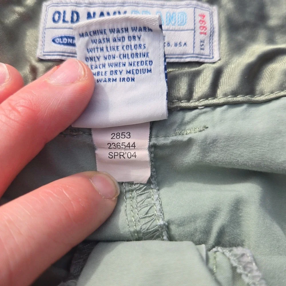 Vintage y2k cargo mini skirt army green low rise cyber fairy grunge Old Navy lg